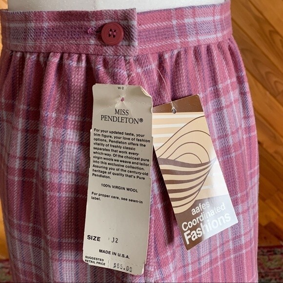 Vintage 70s/80s Ms. Pendleton Plaid Pencil Skirt - Picture 2 of 6